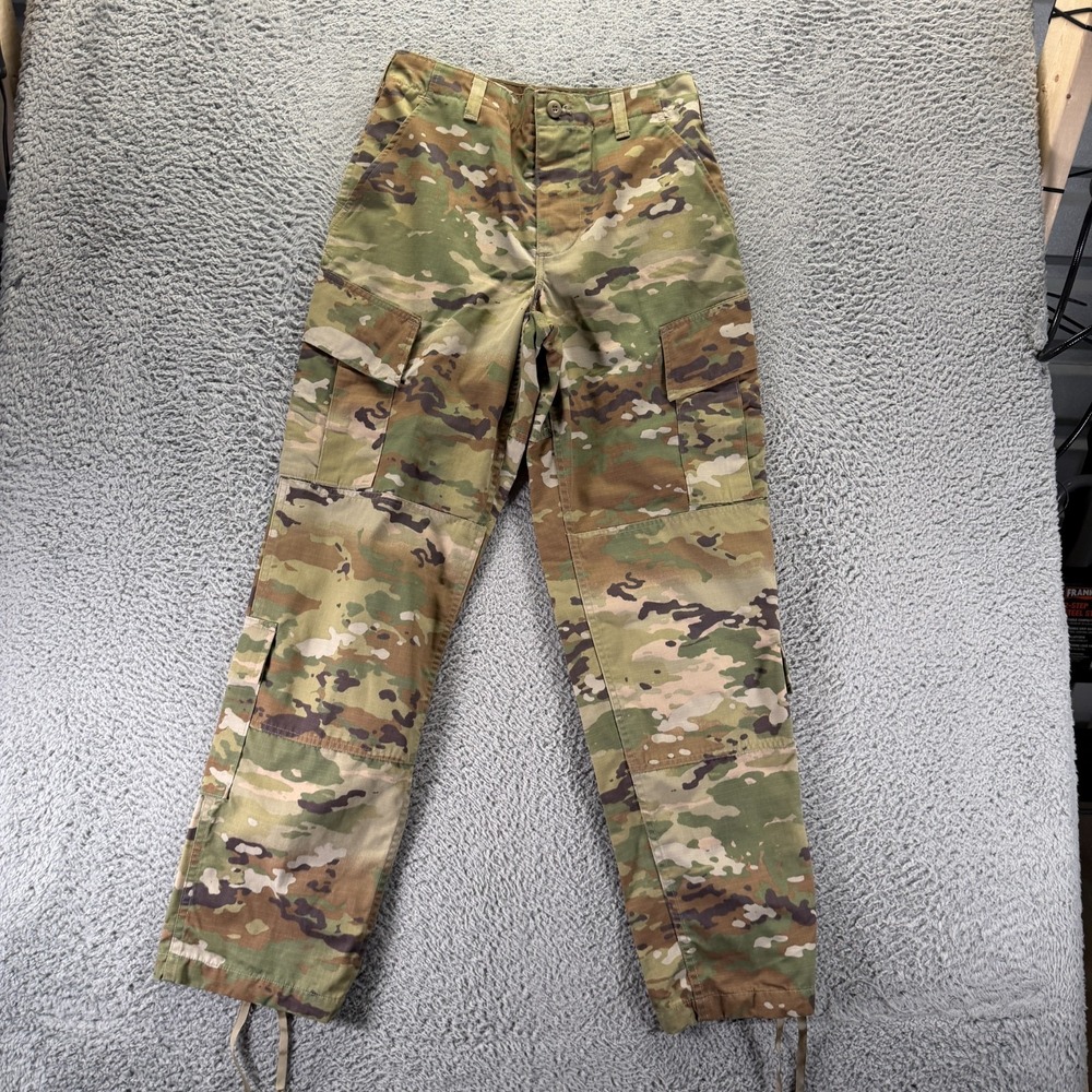 US Army Pant Unisex S(30x33) Green Camo Cotton Ripstop Cargo Straight Uniform